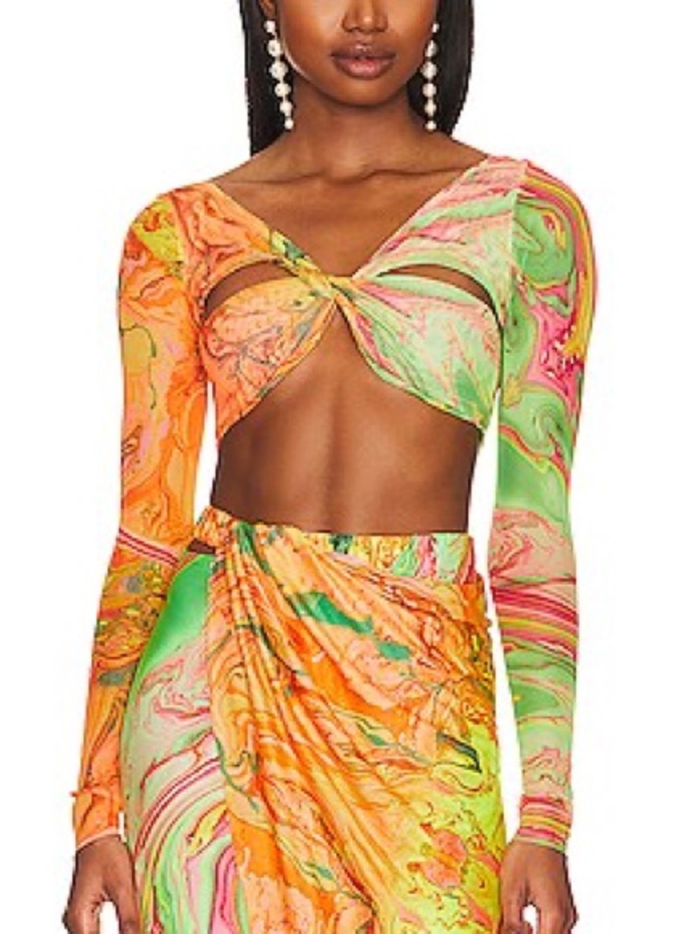 Agua Bendita x Revolve Percy Top in Makie Yellow Size Large